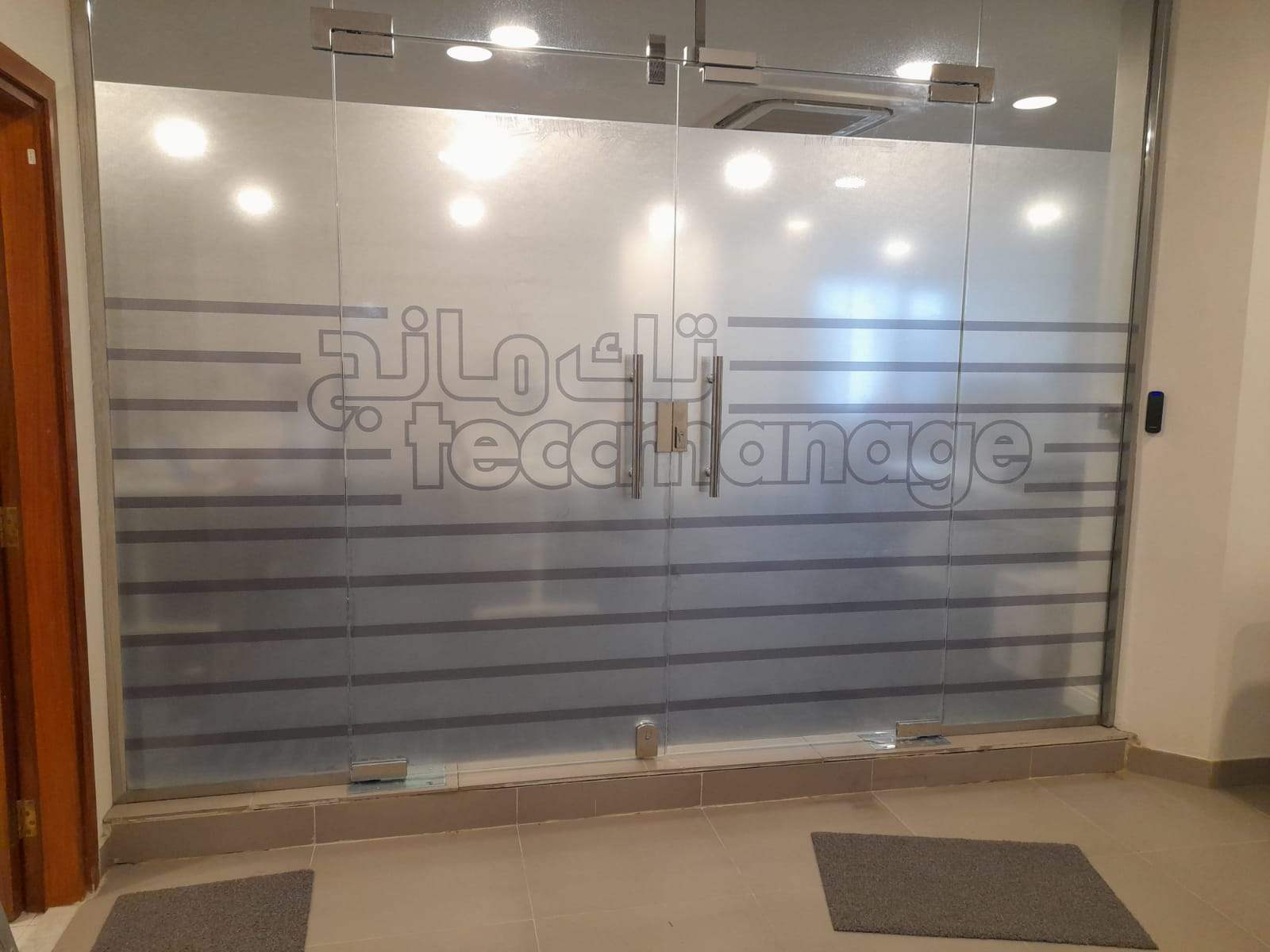 vinyl sticker installation canopy metal frames